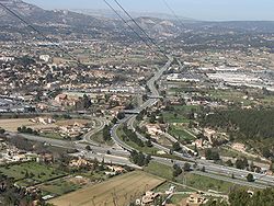 Die A52 bei Aubagne