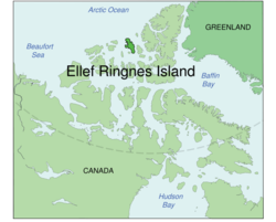 Lage von Ellef Ringnes Island