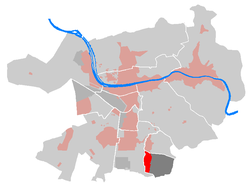 Lage des Stadtteils Emmertsgrund in Heidelberg