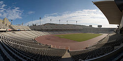 Einblick in das Estadi Olimpic Lluis Companys