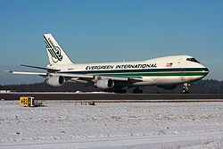Eine Boeing 747-200SF der Evergreen International Airlines