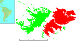 Lage von Ostfalkland