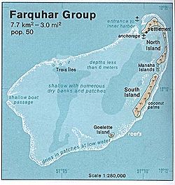 Karte des Farquhar-Atolls