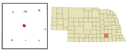 Fillmore County Nebraska Incorporated and Unincorporated areas Geneva Highlighted.svg
