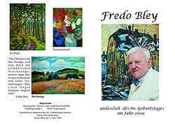 Faltblatt anlässlich des 80.Geburtstags von Fredo Bley
