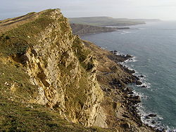 Gad Cliff an der Südküste der Isle of Purbeck