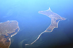Gardiners Island aus der Luft