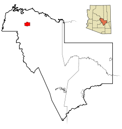 Gila County Incorporated and Unincorporated areas Payson highlighted.svg