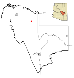 Gila County Incorporated and Unincorporated areas Young highlighted.svg