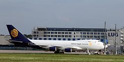 Boeing 747-400F der GSS, Registrierung G-GSSB, auf dem Flughafen Frankfurt am Main