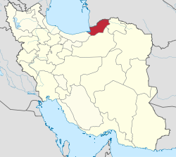 Lage der Provinz Golestan im Iran