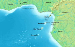 Karte des Golfs von Guinea