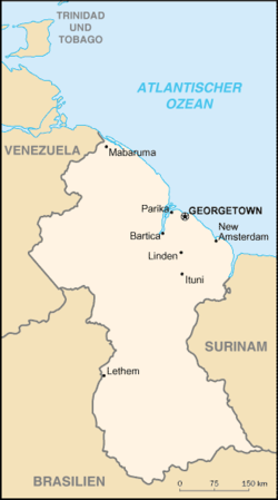 Karte Bistum Georgetown