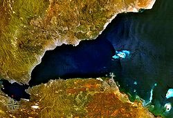 Musha im Golf von Tadjoura (Satellitenbild)