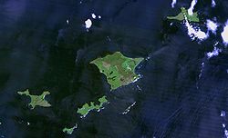 Die Inselgruppe aus dem Weltall gesehen