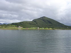 Blick vom Süden auf Handnesøya