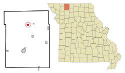 Harrison County Missouri Incorporated and Unincorporated areas Eagleville Highlighted.svg