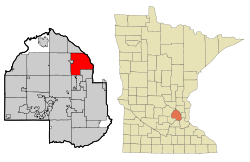 Hennepin County Minnesota Incorporated and Unincorporated areas Brooklyn Park Highlighted.svg
