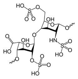 Strukturformel von Heparin