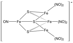 Struktur des Heptanitrosyltrithiotetraferratanions