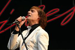 Sänger „Howlin“ Pelle Almqvist beim Southside Festival 2004