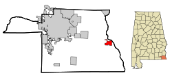 Houston County Alabama Incorporated and Unincorporated areas Gordon Highlighted.svg