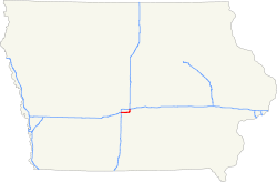 Streckenverlauf der Interstate 235 (IA)