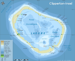 Karte der Clipperton-Insel