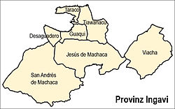 Karte der Municipios in der Provinz