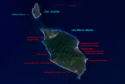 NASA-Bild von María Madre mit San Juanito im Norden