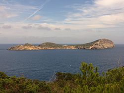 Blick von Ibiza auf Tagomago