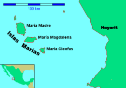 Karte der Islas Marías