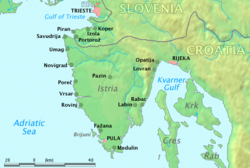 Karte Istriens