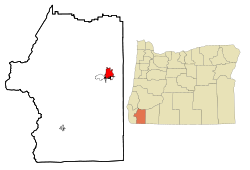Josephine County Oregon Incorporated and Unincorporated areas Grants Pass Highlighted.svg