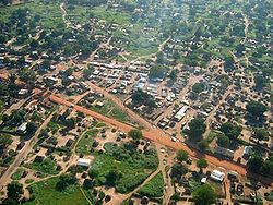Ansicht eines Teils von Juba aus der Luft