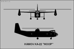 Grafik des Kamow Ka-22 „Hoop“