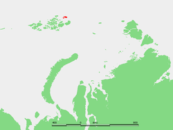 Lage der Insel im Franz-Josef-Land