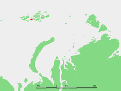Lage der Hooker-Insel im Archipel Franz-Josef-Land
