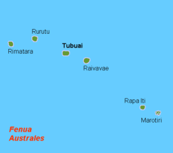 Karte der Austral-Inseln