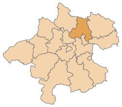 Lage des Bezirks Urfahr-Umgebung im Bundesland Oberösterreich (anklickbare Karte)