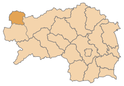 Lage des Politische Expositur Bad Aussee im Bundesland Steiermark (anklickbare Karte)