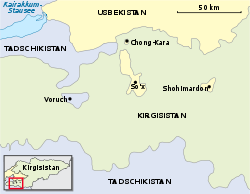 Enklaven im westlichen Kirgisistan