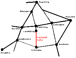 Strecke der Bahnstrecke Landsberg am Lech–Schongau