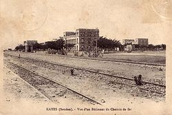 Bahnanlagen in Kayes, um 1905