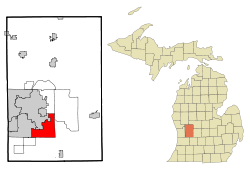 Kent County Michigan Incorporated and Unincorporated areas Kentwood Highlighted.svg