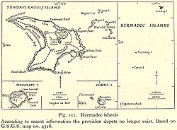 Karte der Kermadec-Inseln