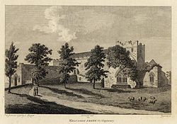 Ansicht der Abtei im Jahr 1786