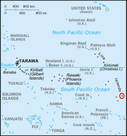Karte von Caroline-Atoll
