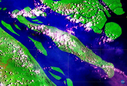 Satellitenbild mit Kiwai