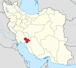 Lage der Provinz Kohkiluyeh und Buyer Ahmad im Iran